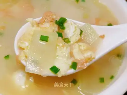 Shrimp melon soup