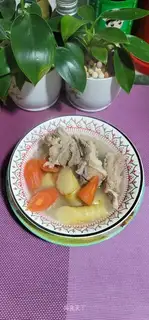 Potato carrot pork soup