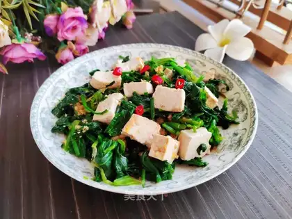 Spinach tofu