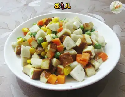 Scrambled fish balls dry