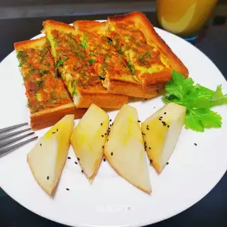 Vegetable egg toast