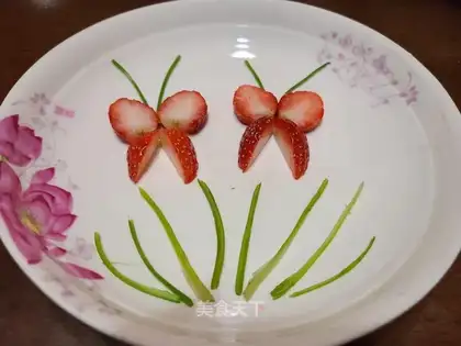 Two butterfly strawberries
