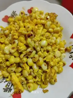 Eggs fried corn