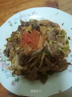 Beef butter, mushroom cabbage