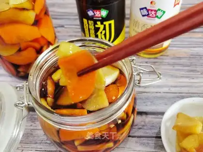 Homemade sour spicy carrots