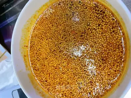 It's homemade spicy