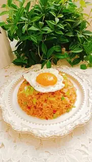 Hot cabbage shrimp fried rice