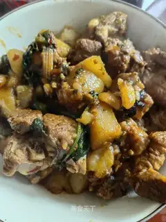 Potato burn ribs