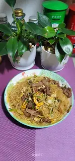Meat loafed rice powder