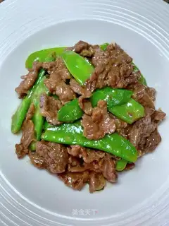 Beef fried Dutch beans