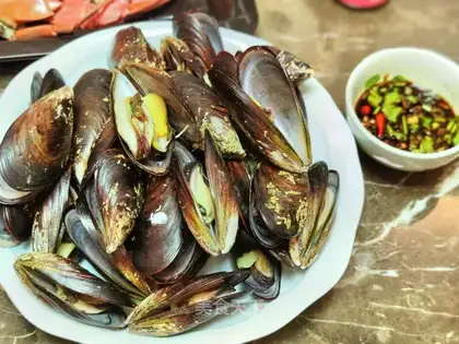 Dry pan mussels