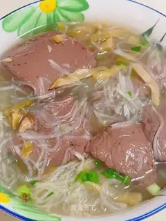 Duck blood fan soup