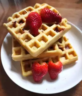 Strawberry waffles