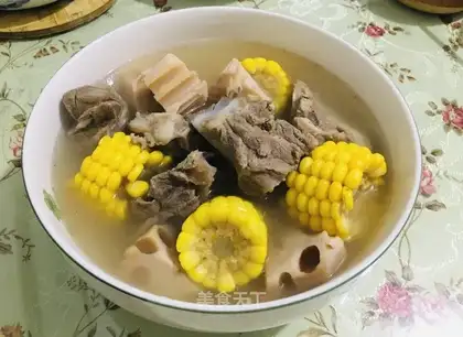 ♪ Mountain medicine corn chop soup ♪