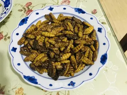 Fried silk