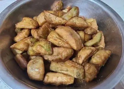A fried eggplant