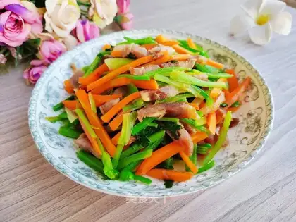 Celery carrot and sausage