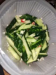A cucumber with a cold cleaver