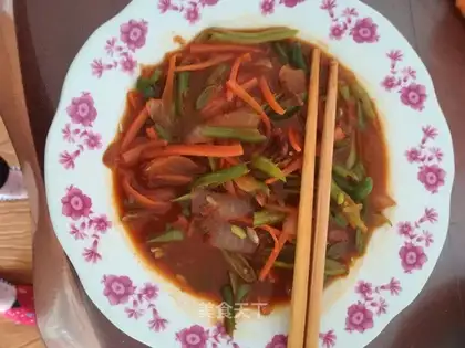 Carrots, beans