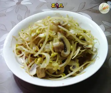 Fungus, cabbage, soybean sprouts