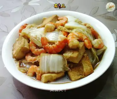 Big cabbage shrimp tofu