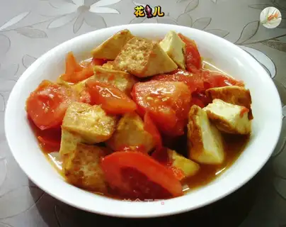 Tomato fried tofu