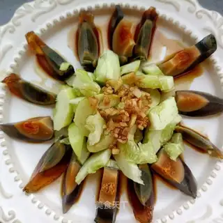 White jade cucumber with eggs