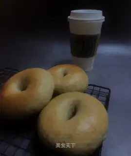 Coffee and cheese bagels