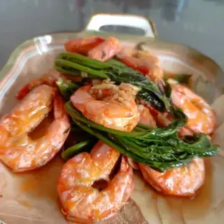 Scrambled shrimp