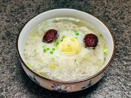 Meatloaf egg soup