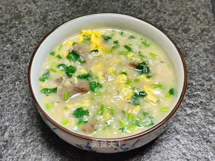 Chew beef oatmeal