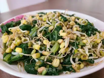 The green bean sprouts