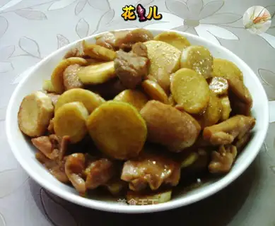 Chicken leg and white