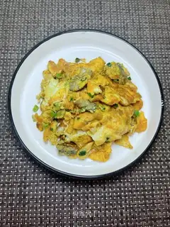 Pork fried eggs