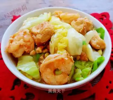 Soy sauce and shrimp tofu