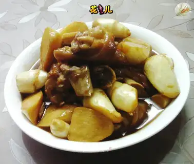 Burn pig's feet white