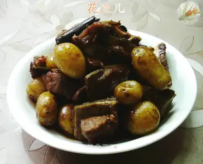 Potato burn ribs
