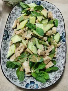Cold cucumbers and noodles