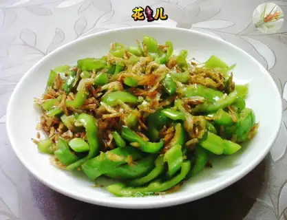Shrimp-skinned green pepper