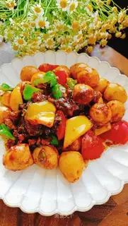 Meat sauce quail eggs