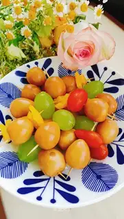 Smoky quail eggs