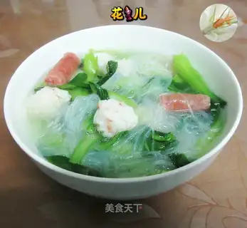 Shrimp-flavored sausage-cooked fan