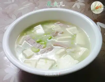 Salted tofu tofu soup