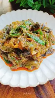 Skin and egg pepper and eggplant