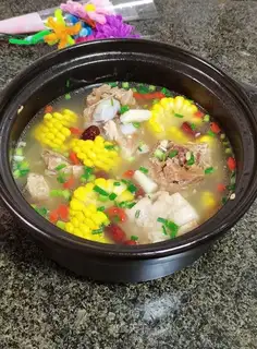 Corn steak soup