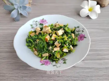 The soybeans dry sesame leaves