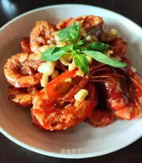 Garlic black tiger shrimp