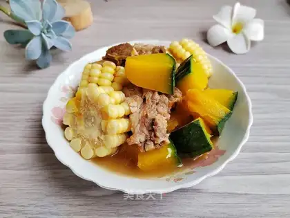 Corn pumpkin steak