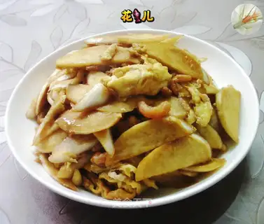 The rice eggs are fried