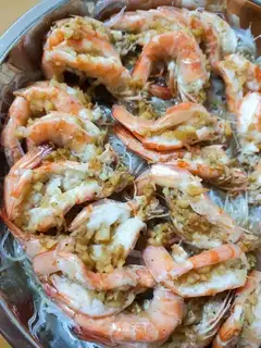 Garlic fan shrimp